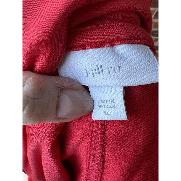 J. Jill FIT Women's Cowl Neck Red Pullover Top Size XL Excellent Condition - Picture 5 of 6